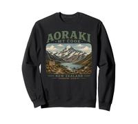 Aoraki Mount Cook Nouvelle-Zélande Vintage Alpes du Sud Sweatshirt