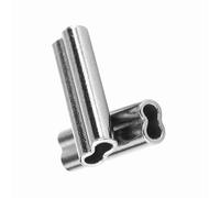 Aoresac 100 Pièces 6 Tailles Double Baril à Sertir Ligne de Pêche Fil Leader Manchons Connecteur de Tube en Cuivre, Robuste Robuste Non Corrosif, pour Mono, Leader de Fil, Fabrication de (1,4 mm *