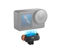 Aoresac Adaptateur de Montage Magnétique pour Caméra de Sport, étui Rangement en Forme Flèche, Extension en Métal Base Action 5 Pro/4/3, Conception Antidérapante et Absorbant les Chocs pour Créer (-2)