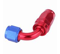 Aoresac Adaptateur de Raccord en Aluminium AN10 de Haute qualité à 90 Degrés, anodisé Poli Bleu et Rouge, sans Fuite, Tête Amovible. Convient pour Tube de Carburant, Refroidisseur (90°)