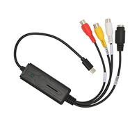 Aoresac Adaptateur D'entrée Vidéo Cvbs pour Carte USB Type C S | vers USB, Boîtier ABS, Entrées Av et S et Os X, Conférence Web, Enregistrement de Jeu, Mjpeg