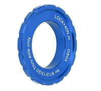 Aoresac Bague de Verrouillage CNC en Aluminium Haute Résistance, Adaptateur Centerlock pour Moyeu D'essieu Traversant, Axe 9/12/15/20 Mm Compatible avec Vélo de Montagne, Disque à 6 (Bleue)