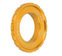 Aoresac Bague de Verrouillage CNC en Aluminium Haute Résistance, Adaptateur Centerlock pour Moyeu D'essieu Traversant, Axe 9/12/15/20 Mm Compatible avec Vélo de Montagne, Disque à 6 (Or)