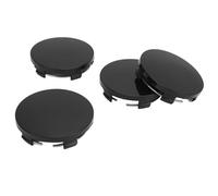 Aoresac Bouchons de Centre de Roues en Métal ABS de 60 Mm avec Vaporisateur Brillant, Couvertures de Moyeu Robustes et Robustes, Attachement Ferme, Effets Décoratifs de Jante, (Noir)