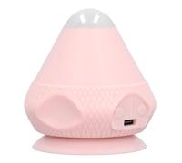 Aoresac Boule de Massage à Ventouse, Masseur de Dos Vibrant et Chauffant pour la Relaxation des Tissus Profonds, Outil D'auto-massage, Soulagement des Points Déclenchement Mont (Rose)