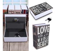 Aoresac Coffret de sécurité pour Livres, Argent, Espèces, Bijoux, Coffre-fort caché, Robuste et Portable, Coffre-fort Secret en Alliage D'aluminium ABS, 2 Clés, Stockage de (Type d'amour)