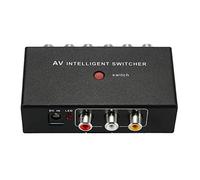 Aoresac Commutateur, 2 Sources D'entrée AV, 1 Source de Sortie AV, Facile à Changer, Convient pour DVD intégré au Tableau de Bord, DVD D'appui-tête, Caméra de Vue Avant, Caméra de