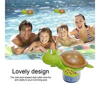 Aoresac Distributeur Flottant de Piscine de Grande capacité, Flotteur Chlore Piscine Robuste, Support Chimique Flottant Tortue avec 14 Trous D'aération, Peut Contenir jusqu'à 4 (Paiement par Photo)