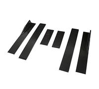 Aoresac Extensions de Jupe Latérale Séparateurs Séparateurs de Panneau à Bascule Diffuseurs Jupe Latérale Becquet à Lèvres 2,2 M 6 Pièces Paire D'espace réservé ABS Noir avec L (Noir)