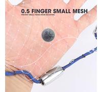 Aoresac Filet de Pêche Monofilament en Nylon, Excellent équipement pour Les Amateurs de Pêche, Petit Maillage 0,5 Doigt, Filet à Lancer à la Main avec Poids en Fer galvanisé, Opération (2.chm)