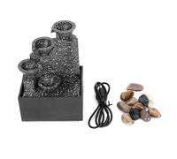 Aoresac Fountaine d'eau de Rocherie avec Puissance USB, Lumières LED pour la Décoration de Table de Bureau à Domicile Intérieur, Artisanat Exquis, Forme Unique, Ornement Idéal, adapté à