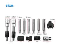 Aoresac Kit de 13 Embouts de Retrait de Poulie de Roue Libre D'alternateur, Outils Automobiles Professionnels avec Boîtier moulé par Soufflage, Siège adapté pour et Matériau en Acier