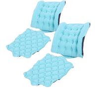 Aoresac Lot de 2 Coussins de Siège Gonflables pour Siège d'avion, Fauteuil Roulant, Antidérapants avec Pompe Gonflable pour Bureau, Voiture, Voyage, Maison, Coussin gaufré Fesses (Bleue)