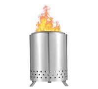 Aoresac Mini foyer de table, sans fumée, mini cheminée portable pour l'intérieur et l'extérieur, fonctionne avec des granulés ou du bois, en acier inoxydable