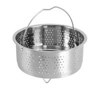 Aoresac Panier à Vapeur en Acier Inoxydable Poli épais, Support D'élimination du Sucre à L'amylopectine, Bénéfique pour les Amateurs de Fitness, santé Familiale, avec Poignée, pour (17,5 cm)