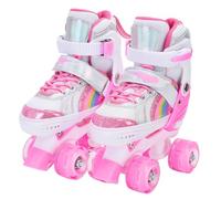 Aoresac Patins à roulettes pour Filles avec Roues LED Clignotantes, Triple Protection, Option de 5 Tailles pour Le Patinage Intérieur et Extérieur (Taille Moyenne 32-37)