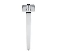 Aoresac Pipe de Bras de Douche en Acier Inoxydable 20 Cm, Filetage G1 / 2 ", Plaquette Chromée, Support Mural au Plafond avec Couvercle (16 pouces; Tuyau droit 6 pouces)