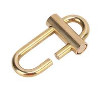 Aoresac Porte-clés à Boucle à en Laiton, Verrou Ovale Léger et Portable, Porte-clés en Laiton Robuste pour équipement Extérieur et Intérieur, Camping, Voyage avec Verrouillage à Bouton