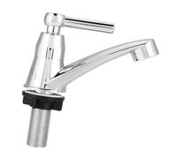 Aoresac Robinet D'eau Froide Simple, Robinet D'évier de Cuisine en ABS chromé, Installation Facile pour Lavabo de Salle de Bain, Lavabo, évier D'eau, économie D'eau et Robuste, avec (Un mot G1/2)