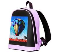 Aoresac Sac à Dos LED avec écran Intelligent, Sac de Voyage D'extérieur, avec Contrôle par Application DIY, Communication BT pour le Divertissement et L'affichage Commercial (Violette)