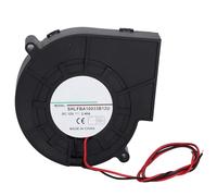 Aoresac Ventilateur de Refroidissement à Turbine à Double Bille, DC12 V 2,4 A 4800 ± 10% TR/Min, Ventilateur à Turbine en Plastique 42,8 CFM 62,4 Mmh2o