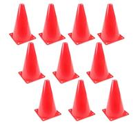 Aoreun 10 Pièces Cônes de Signalisation 18cm, Cônes d'Entraînement Plots de Marquage pour Football, Support de Marqueur en Plastique Cônes de Circulation pour Sports, Jeux, Panneau de Signalisation