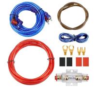 Aoreun 10GA kit de câblage pour amplificateur de Voiture, Kit de Cables Installation Amplificateur Subwoofer, Cable d'amplificateur de Puissance Kit de Voiture pour La Plupart des Voitures