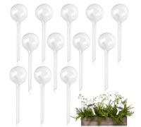 Aoreun 12 Pièces Boules D'Irrigation,13x5cm Automatique Matériel D'Arrosage Automatique en PVC pour Plante Transparent Distributeur Eau Plante,Bulbes D'Arrosage pour Plantes D'Intérieur et D'Extérieur