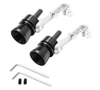 Aoreun 2Pcs Turbo Whistle, Booster de Son D'échappement, Sifflet Pot Echappement Voiture pour Tous Les Modèles Vé (Noir）