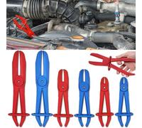 Aoreun 6 Pièces Pince Durite Carburant, Pinces pour Tuyaux Flexibles Pince à Collier de Serrage Pinces Tuyaux Outil de Serrage pour Tuyaux Flexibles pour Tuyaux de Frein Tuyaux Carburant(Bleu+Rouge)