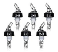 Aoreun Becs à Liqueur, 6 pièces 2cl Bec verseur alcool Auto-Pour Bec verseur alcool Auto-Pour doseur à Alcool pour Le Vin, l'alcool, les Cocktails et L'huile