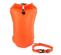 Aoreun Bouée de natation étanche - Sac sec pour nage - Bouée de sécurité - Gonflable - Pour nageurs, triathlètes, surfeurs - Orange