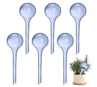 Aoreun Boules d'Irrigation pour Plantes, 6 Pièces Globes d’arrosage 27.5 * 8cm Grands Globes D'arrosage Goutte d'eau de Fleur Globes D'arrosage pour Exterieur Interieur (Bleu)