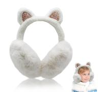 Aoreun Cache-Oreilles d'Hiver pour Enfant - Chaud, Mignon Chat en Peluche - Pour Ski et Extérieur - Cadeau de Noël