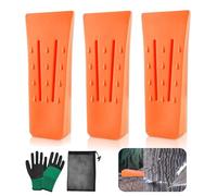 Aoreun Coins D'Abattage D'Arbres, 3 Pcs ABS Plastique Cale D'abattage, 15cm cales Kit Coins D'abattage Pour Tronçonneuses, coin bucheron pour Guider la stabilisation de l'arbre, pour la foresterie