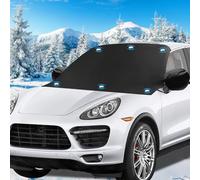 Aoreun Couverture Pare-Brise Voiture, Bache Pare Brise Protection Magnétique Couverture Repliable, avec Couvercle de Rétroviseur, Universelle pour Bache Voiture Anti Givre et Neige - 210x 122cm