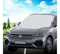 Aoreun Couverture Pare-Brise Voiture, Bache Pare Brise Protection Magnétique Couverture Repliable, Universelle pour Bache Voiture Anti Givre et Neige, UV, Soleil, Poussière, Pluie - 180 x 116cm