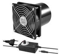 Aoreun Extracteur d'Dair 100mm de gaine en ligne, Extracteur Air Chaud DC 12V avec variateur de vitesse, Ventilation Extracteur Dair pour cuisine, serre, salle de bain, circulation de l'air, PC