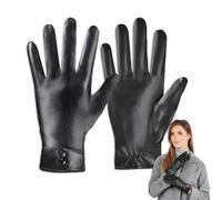 Aoreun Gants d'hiver en Cuir pour Femme, Gants d'hiver PU Femmes avec écran Tactile et Doublure en Cachemire, Gant Chauffant Double pour adaptés à Un Usage Quotidien
