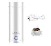 Aoreun Mini Bouilloire Electrique de Voyage, 400ml mini bouilloire de voyage portable, Fonction Arrêt automatique, bouilloire électrique de voyage en acier inoxydable pour Thé, Lait, Café - Blanc