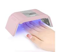 Aoreun Mini Lampe UV Séchoir à Ongle Portable, 36 W Sèche-ongles Pliable avec 60s/120s Timer USB Portable Lampe à Ongles de Voyage Mini Gel Nail Lamp lampe à ongles pliable pour salon, manucure-Rose
