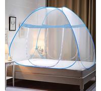 Aoreun Moustiquaire de Lit Pliable, Portable de Voyage Moustiquaire 200 x 150 x 145 cm, Double Porte Camping Mosquito Rideau, Pop-up Moustiquaires avec Entrée Surdimensionnée, moustiquaires de Voyage