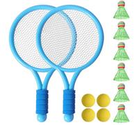 Aoreun Raquette de Tennis pour Enfants, Ensemble de balles pour Enfants avec Sac de Transport, 4 balles d'entraînement Douces et 6 Raquettes de Tennis pour Les Sports d'intérieur/Extérieur, Bleu+Bleu