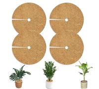 Aoreun Tapis De Coco Plantes, 4 Pièces Disque de paillage Protection Hivernale Coco Fibre De Coco Protection Hivernale Protection hivernale pour Plantes en Pot de Coco - Diamètre de 40 cm