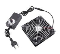 Aoreun Ventilateur 220V Ventilateur PC 120mm, Ventilateur AC 12V Double Roller Ball,Ventilateur de boîtier avec contrôleur de vitesse, Ventilateur Refroidissement pour PC/TV Box/AV Cabinet, 120x25mm