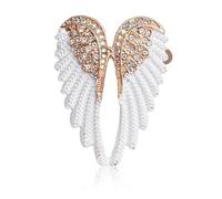 AORHOFJ 1 Piece Angel Wings Lapel Pin, Cubic Zirconia Brooch, Crystal Enamel Fairy Elf Wings Lapel Pin, Women's, Girls', Men's, Scarf, Jacket