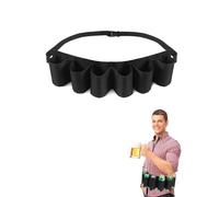 AORHOFJ 1 Pièce Ceinture de Bière, 6 Bouteilles de Bière ou Holster de Canette, Ceinture Portable, Support de Bière Ajustable Ceinture de Vin pour Camping, Festivals,Fête de Mardi Gras pour Hommes