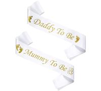 AORHOFJ 2 pièces ceinture de douche pour nouveau-né,ceinture pour future maman futur père,ceinture pour futurs parents pour la fête de douche de bébé,décoration de la fête de bienvenue pour bébé