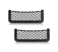 AORHOFJ 2 Pieces Trunk Mesh Bags Car Storage Net Luggage Net - Universal Self-Adhesive Car Net with Elasticated Straps for Mobile Phone, Driver's Licence, Small Parts and Sun Visor Storage