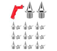 AORHOFJ 20 Pcs rampons 6mm avec pointes,pointes en acier robustes 6mm Pyramide pointes de remplacement Chaussures athlétiques pointes de remplacement Saut en longueur Course à pied Randonnée